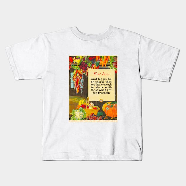 Eat Less for Freedom Kids T-Shirt by pocketlama